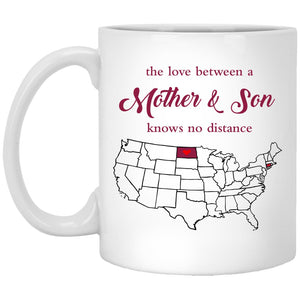 Connecticut North Dakota The Love Between Mother And Son Mug - Mug Teezalo