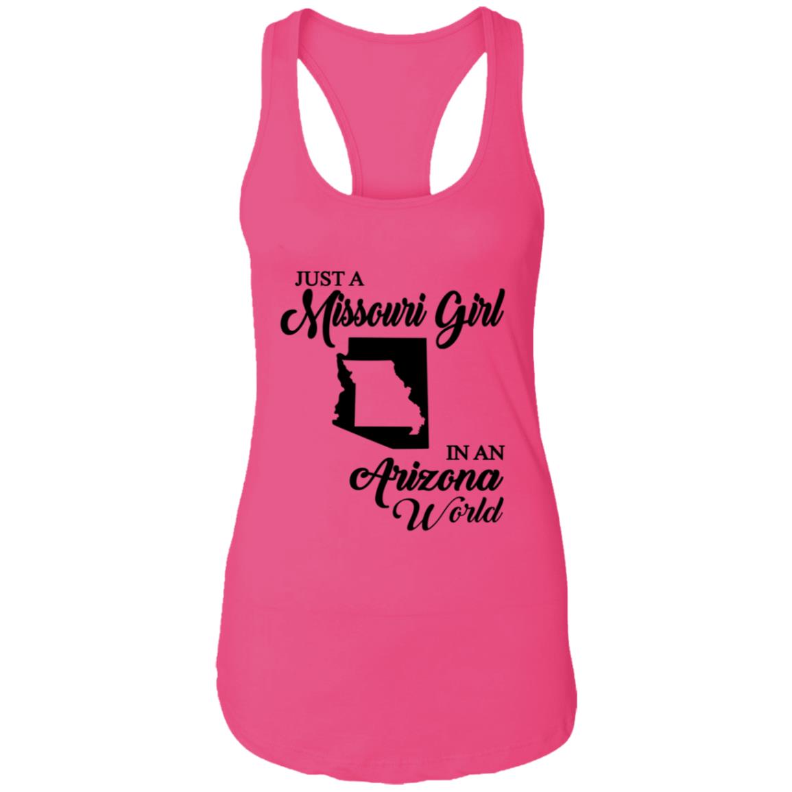 Just A Missouri Girl In An Arizona World T Shirt - T-shirt Teezalo