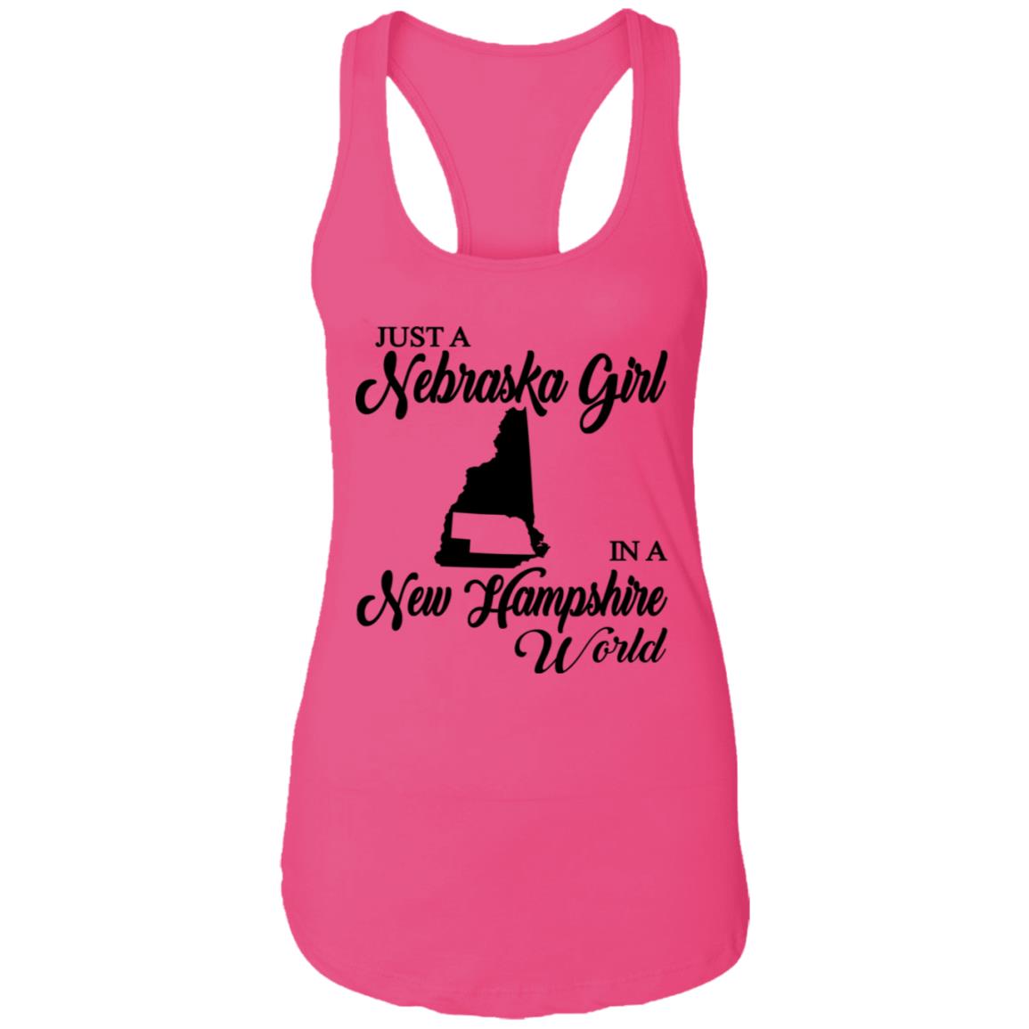 Just A Nebraska Girl In A New Hampshire World T-Shirt - T-shirt Teezalo
