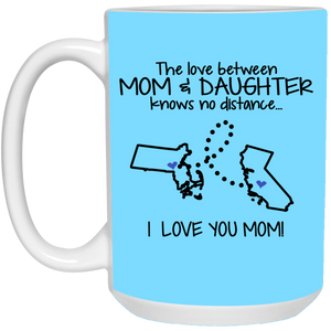 California Massachusetts The Love Between Mom And Daughter Mug - Mug Teezalo