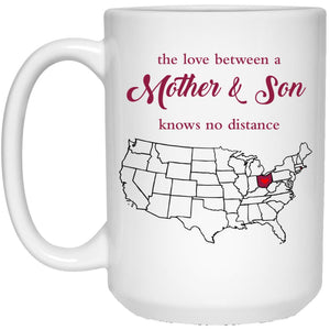 Rhode Island Ohio The Love Between Mother And Son Mug - Mug Teezalo