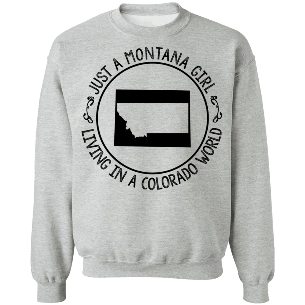 Montana Girl Living In Colorado World Hoodie - Hoodie Teezalo