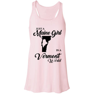 Just A Maine Girl In A Vermont World T-Shirt - T-shirt Teezalo