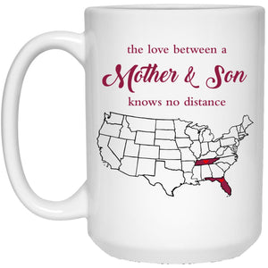 Tennessee Florida The Love Between Mother And Son Mug - Mug Teezalo