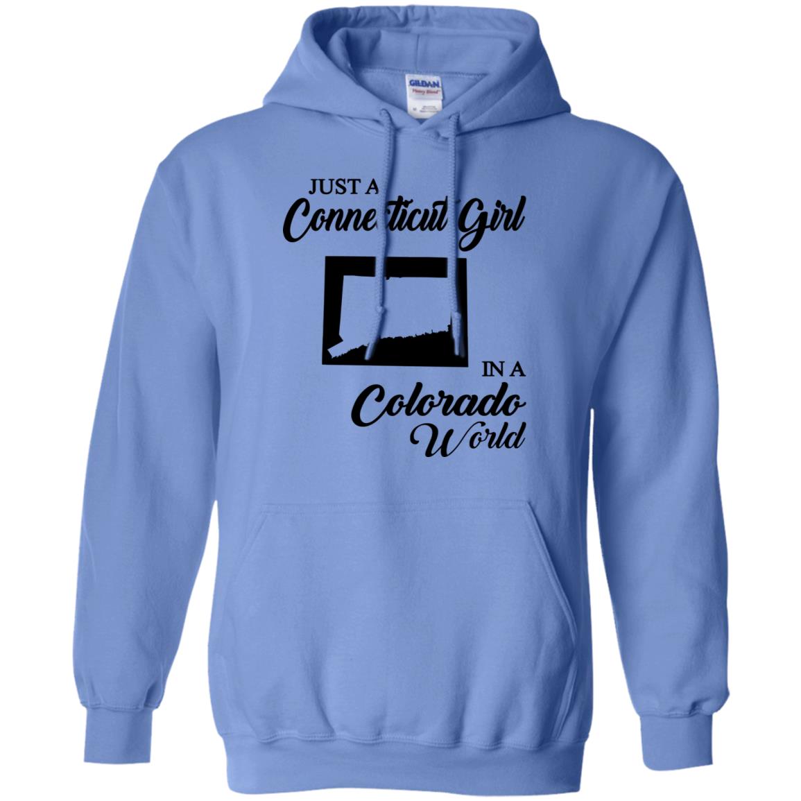 Just A Connecticut Girl In A Colorado World T Shirt - T-shirt Teezalo