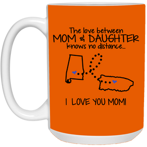 Puerto Rico Alabama The Love Between Mom And Daughter Mug - Mug Teezalo