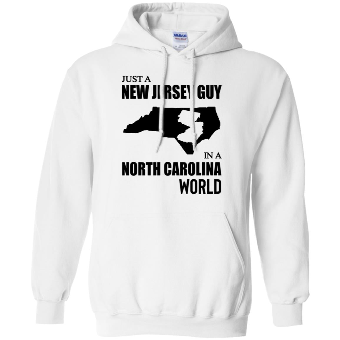 Just A New Jersey Guy In A North Carolina World T-Shirt - T-shirt Teezalo