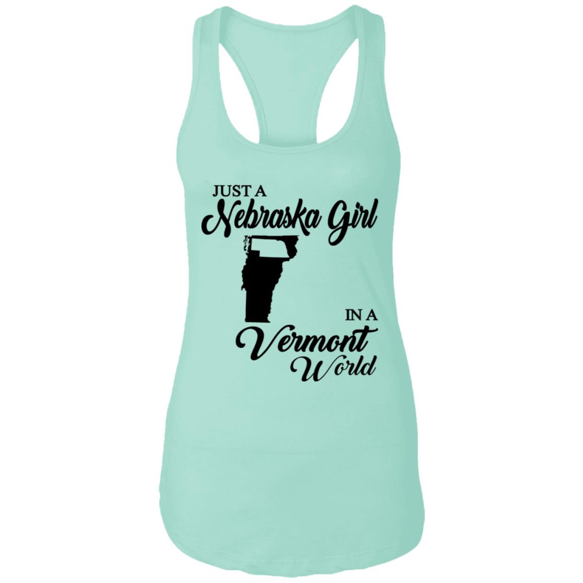 Just A Nebraska Girl In A Vermont World T-Shirt - T-shirt Teezalo