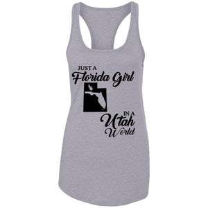 Just A Florida Girl In A Utah World T-Shirt - T-Shirt Teezalo