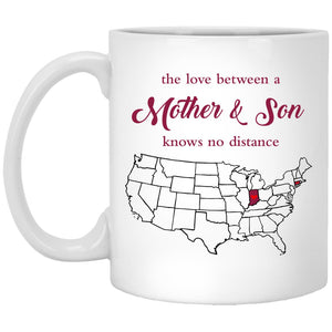 Connecticut Indiana The Love Between Mother And Son Mug - Mug Teezalo