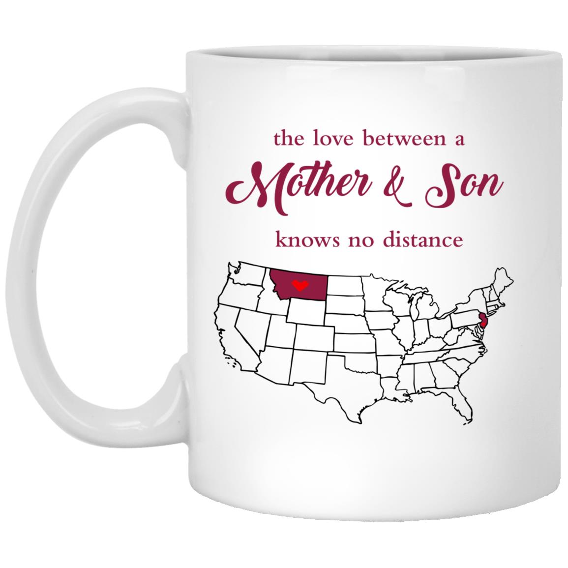 New Jersey Montana The Love Between Mother And Son Mug - Mug Teezalo