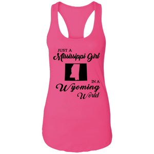 Just A Mississippi Girl In A Wyoming World T-Shirt - T-shirt Teezalo