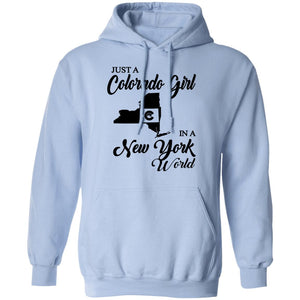 Just A Colorado Girl In A New York World T-shirt - T-shirt Teezalo