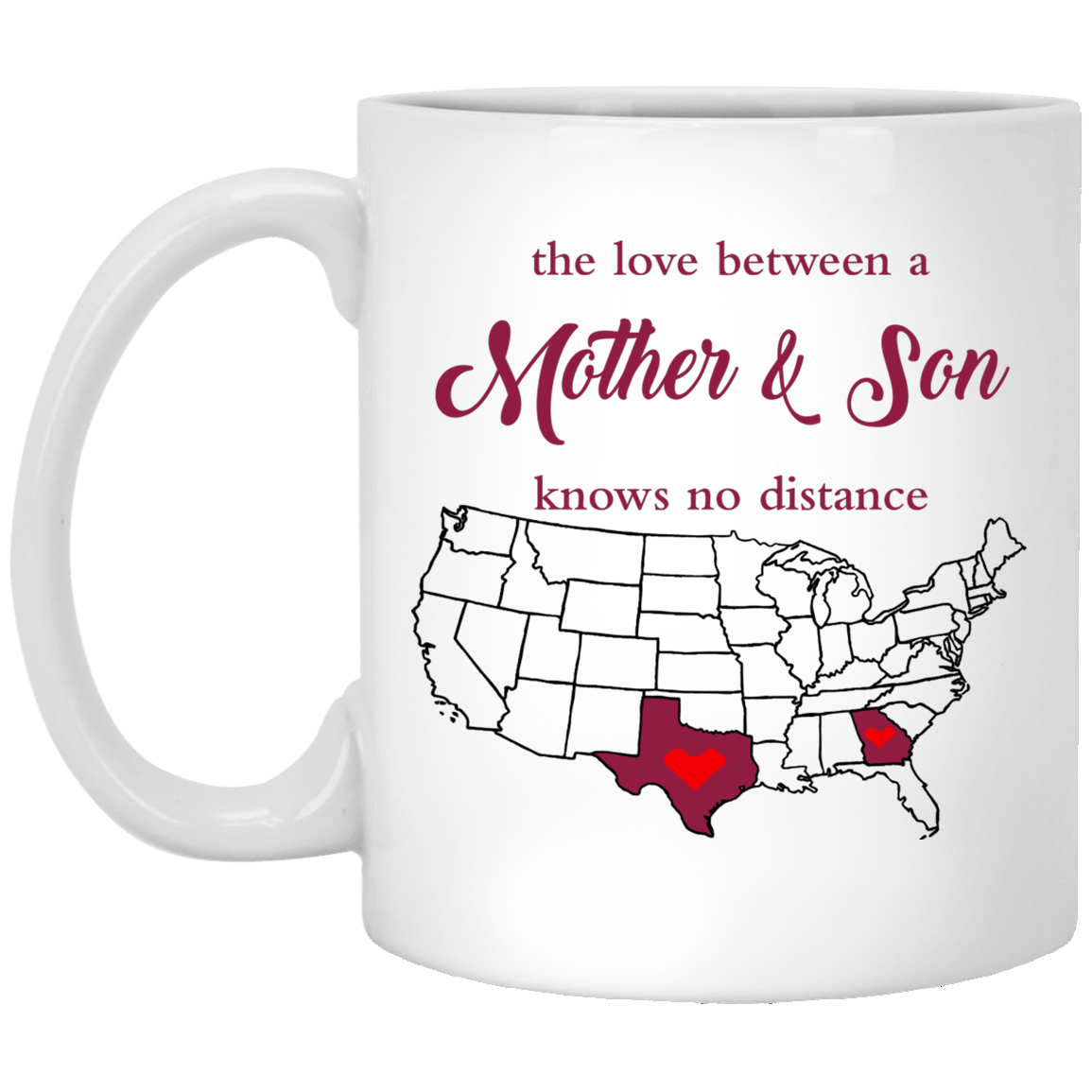 Georgia Texas The Love Between Mother And Son Mug - Mug Teezalo