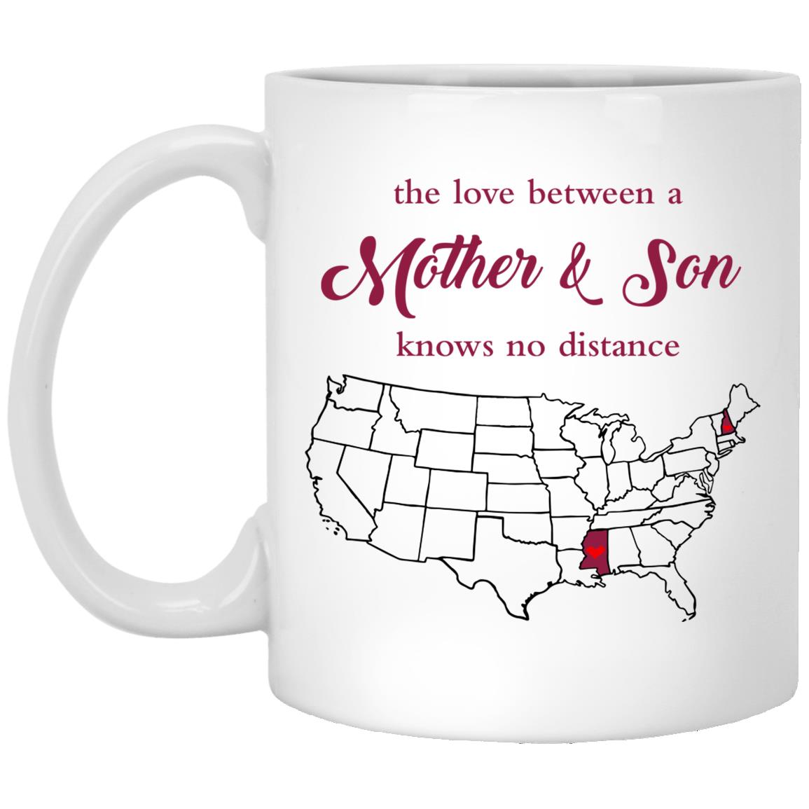 Mississippi New Hampshire The Love Between Mother And Son Mug - Mug Teezalo