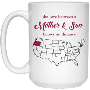 Connecticut Oregon The Love Between Mother And Son Mug - Mug Teezalo