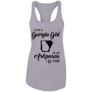 Just A Georgia Girl In An Arkansas World T-Shirt - T-Shirt Teezalo