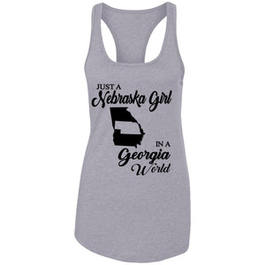 Just A Nebraska Girl In A Georgia World T-Shirt - T-shirt Teezalo