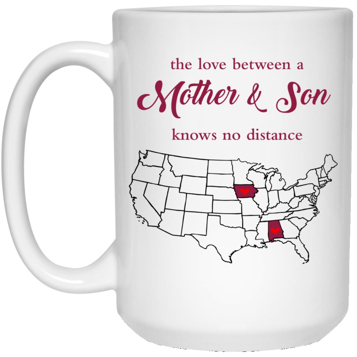 Iowa Alabama The Love Between Mother And Son Mug - Mug Teezalo