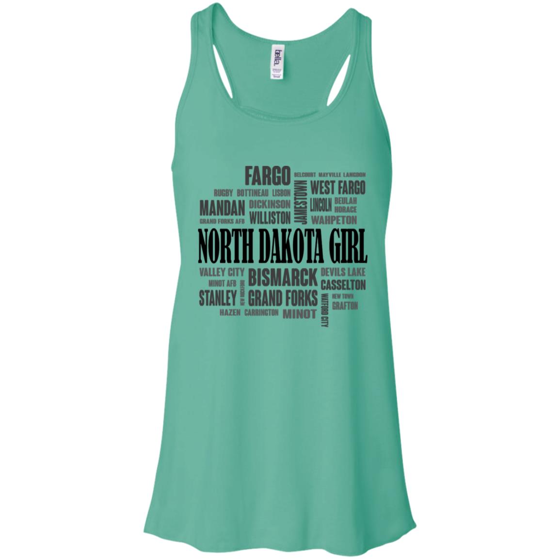 North Dakota Cities Map T Shirt - T-shirt Teezalo