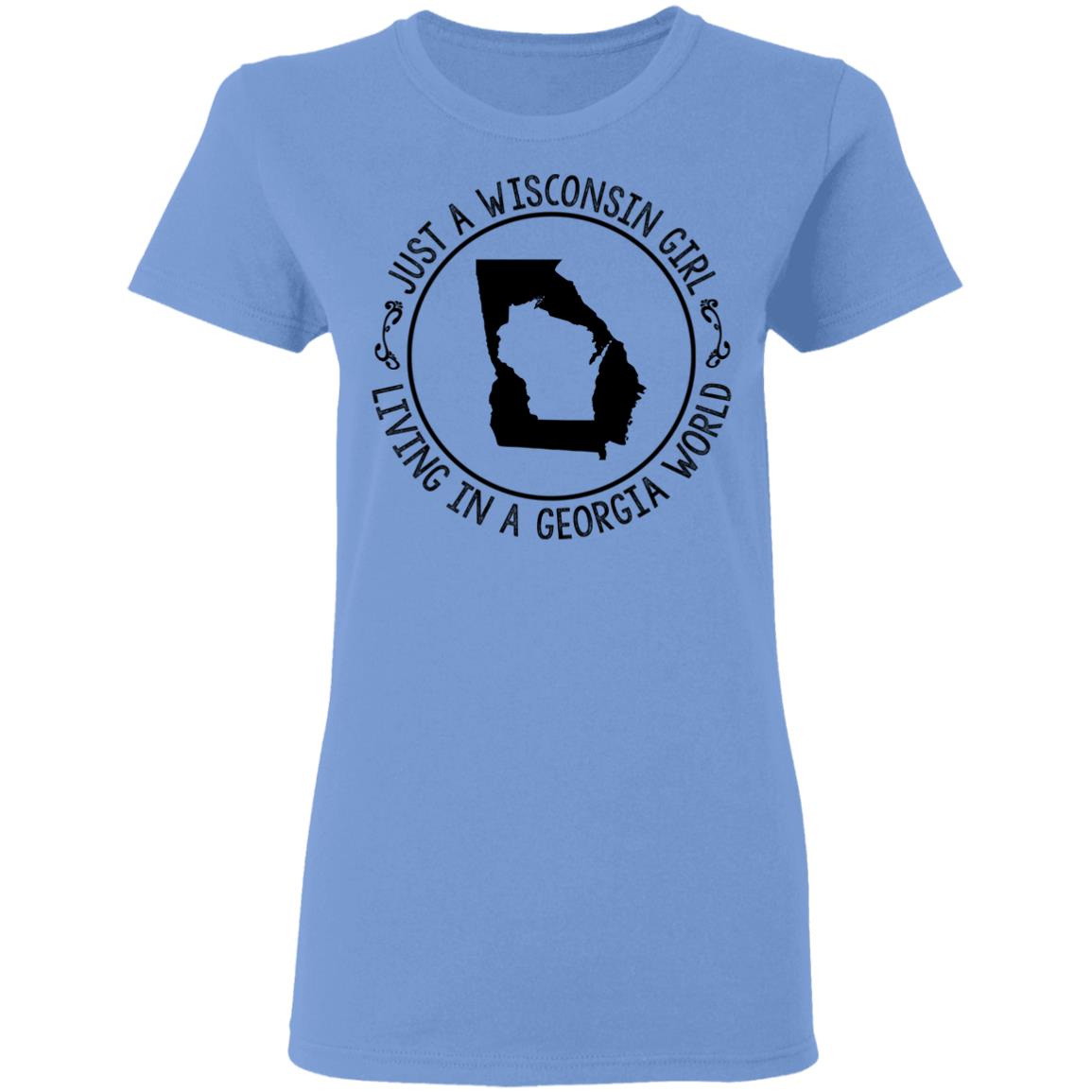 Wisconsin Girl Living In Georgia World Hoodie - Hoodie Teezalo