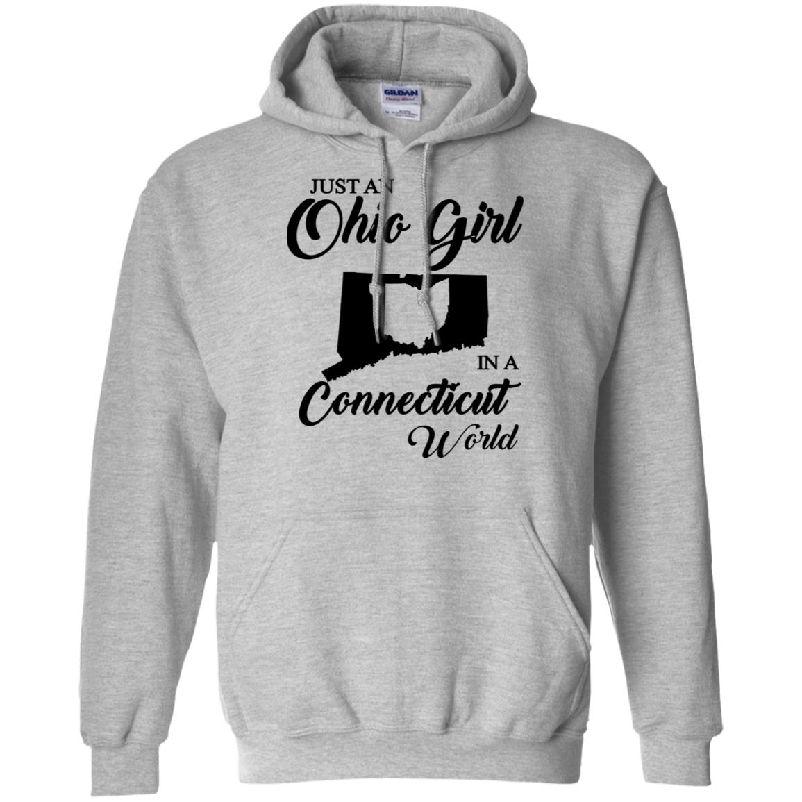 Just An Ohio Girl In A Connecticut World T-Shirt - T-shirt Teezalo