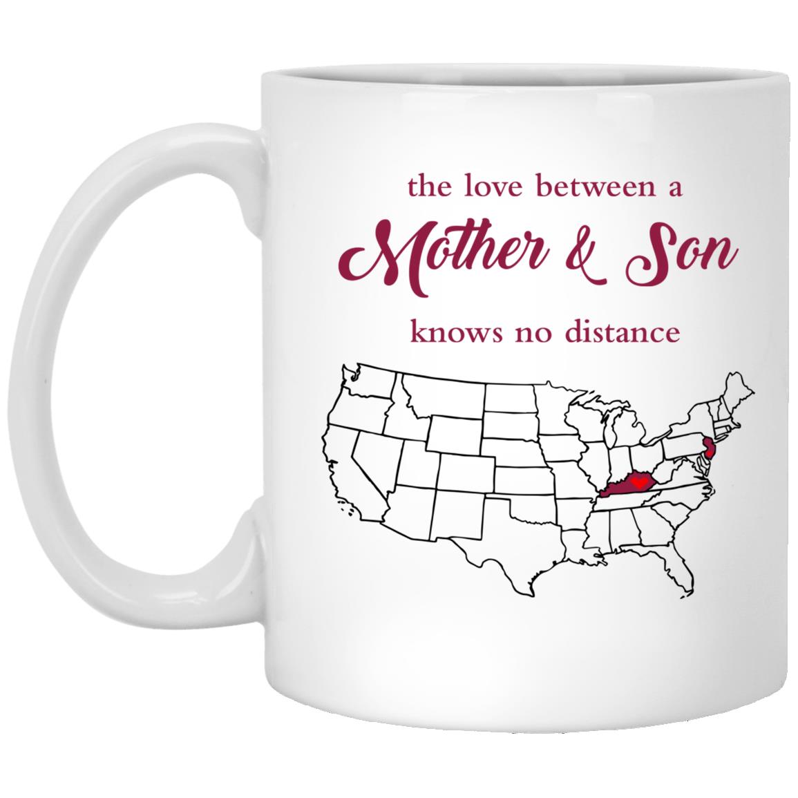 New Jersey Kentucky The Love Between Mother And Son Mug - Mug Teezalo
