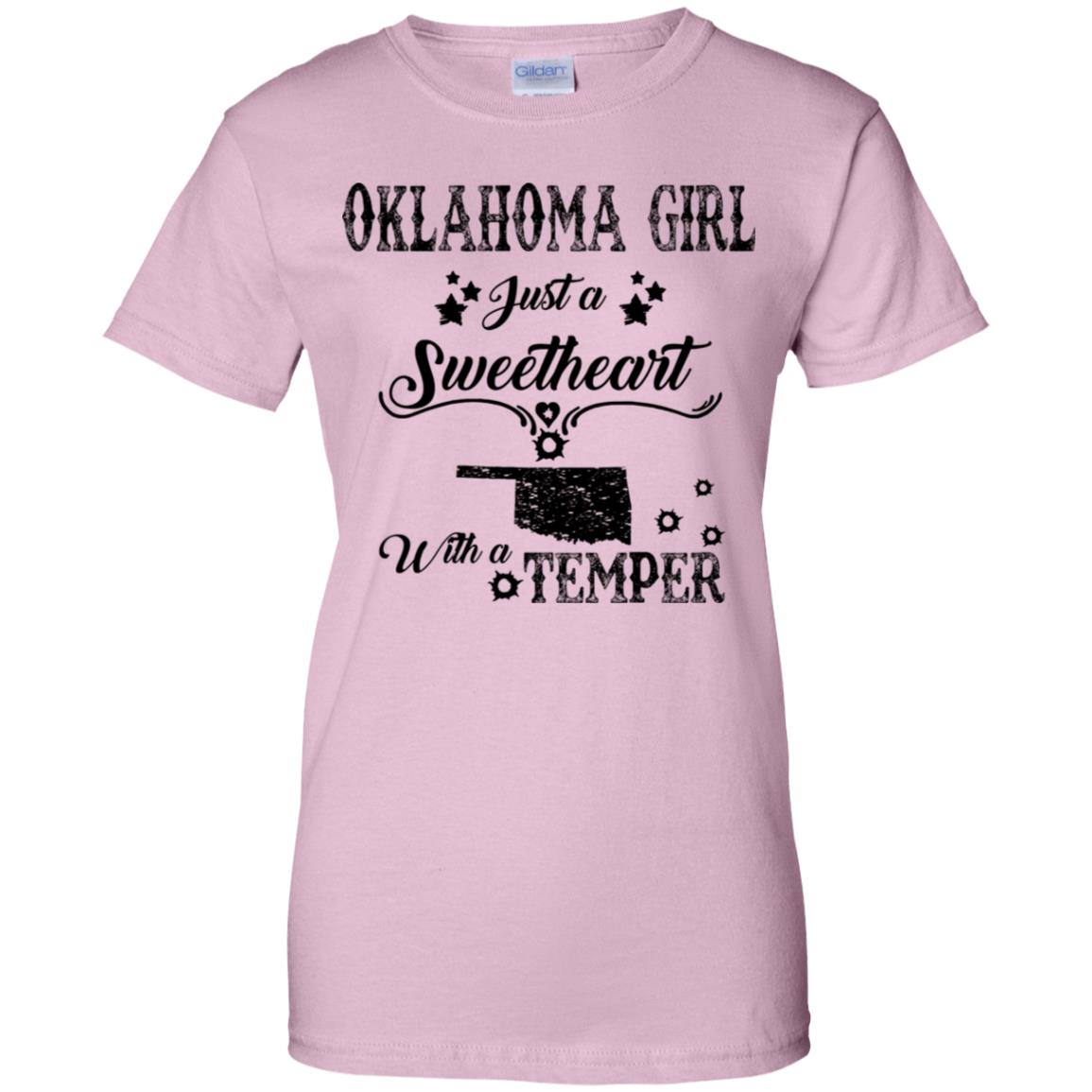 Oklahoma Girl Just A Sweetheart With A Temper T Shirt - T-shirt Teezalo