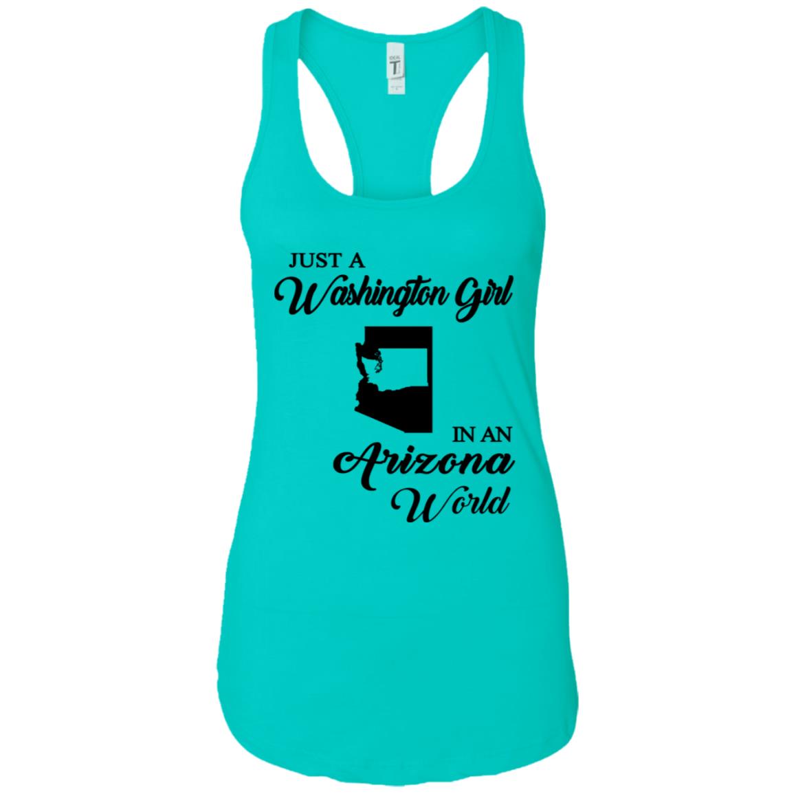 Just A Washington Girl In An Arizona World T-Shirt - T-shirt Teezalo