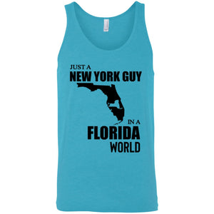 Just A New York Guy In A Florida World T-Shirt - T-shirt Teezalo