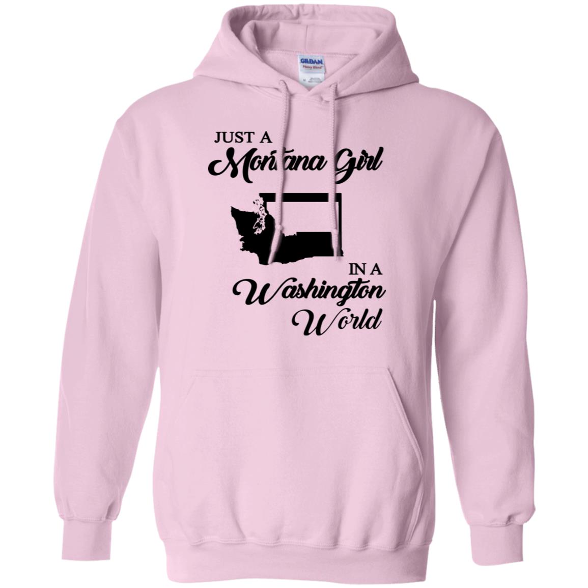Just A Montana Girl In A Washington World T Shirt - T-shirt Teezalo