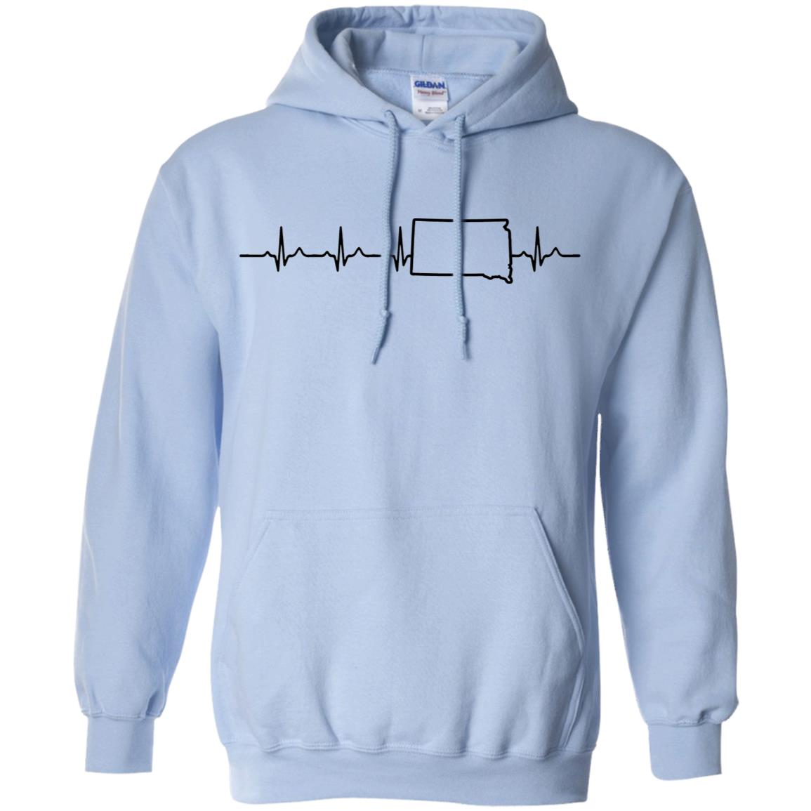 South Dakota Heart Beat Hoodie - Hoodie Teezalo