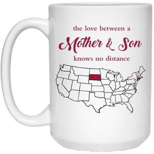 Connecticut South Dakota The Love Between Mother And Son Mug - Mug Teezalo