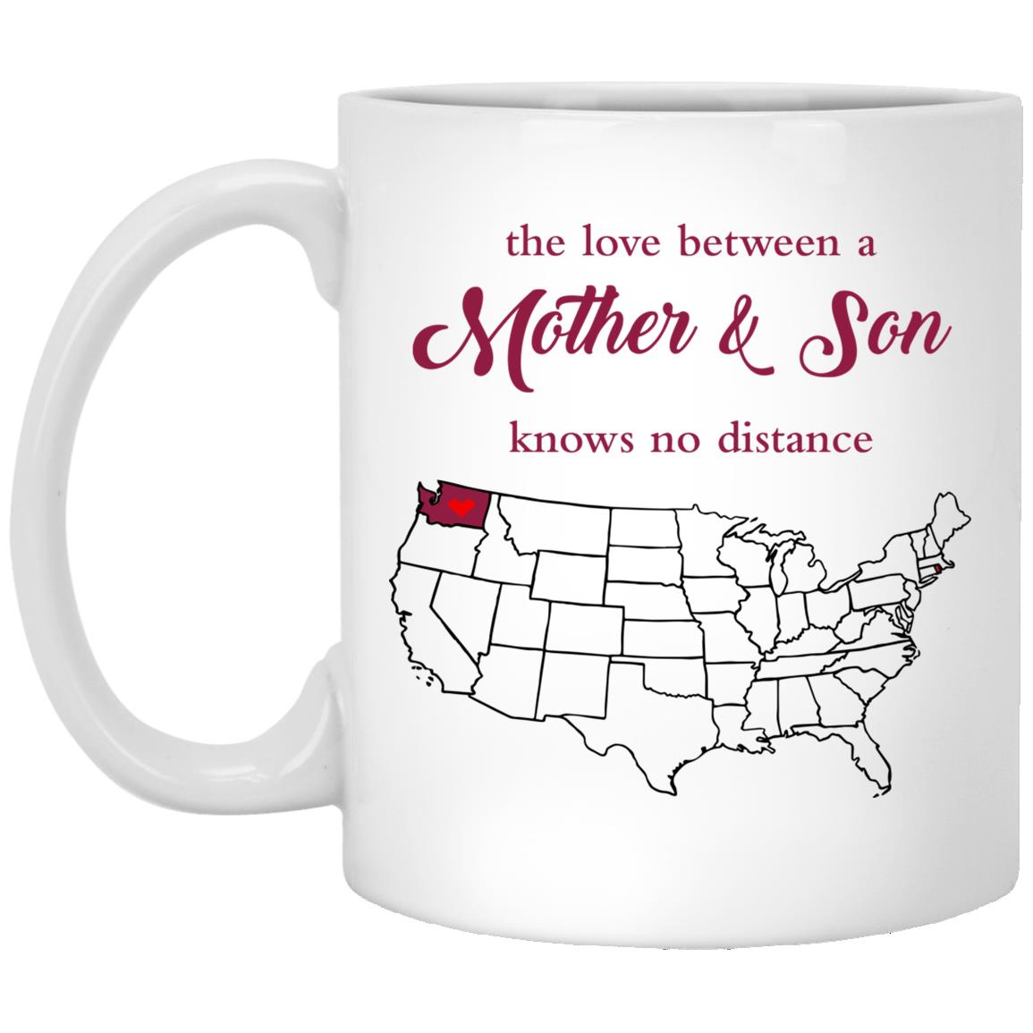 Rhode Island Washington The Love Between Mother And Son Mug - Mug Teezalo