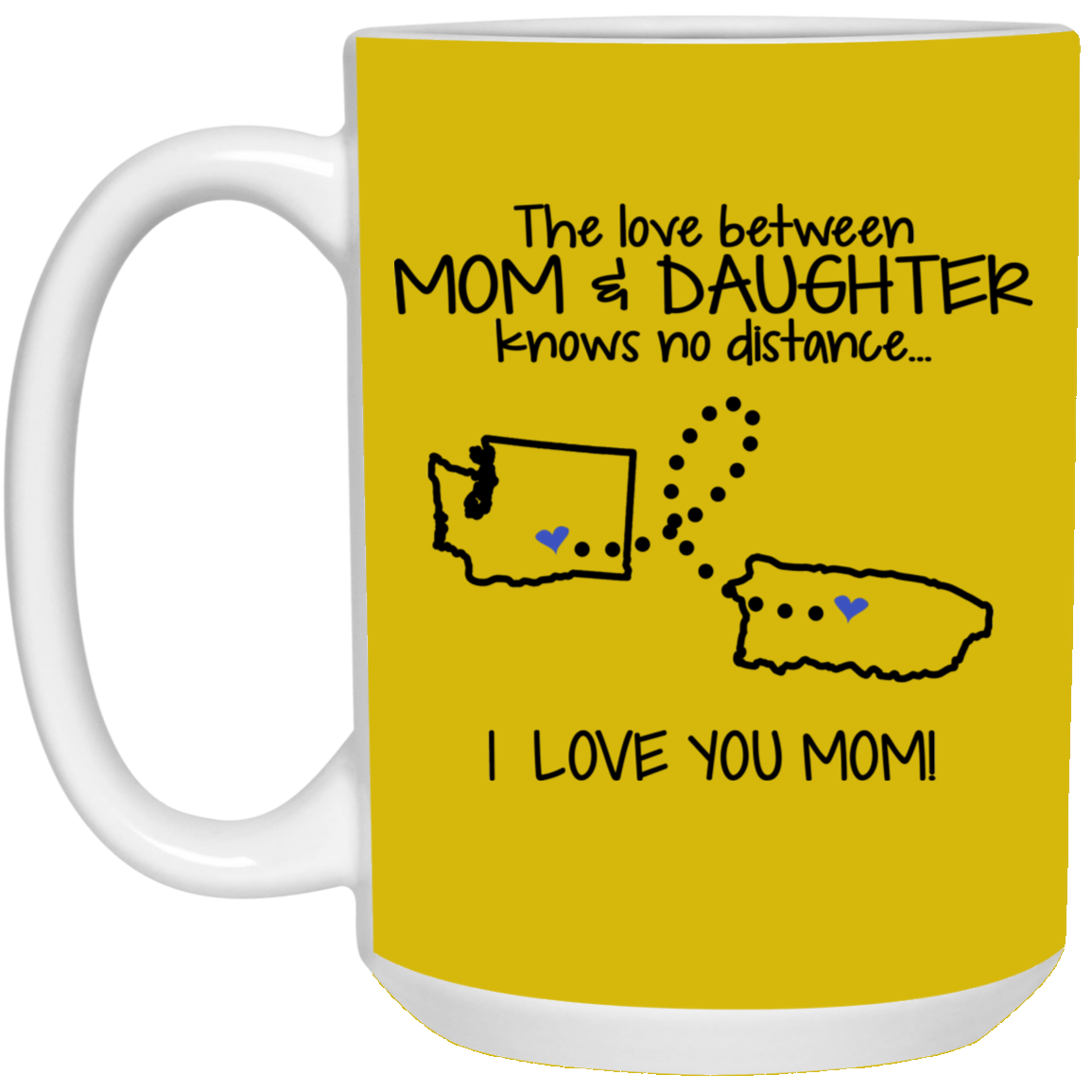 Puerto Rico Washington The Love Between Mom And Daughter Mug - Mug Teezalo