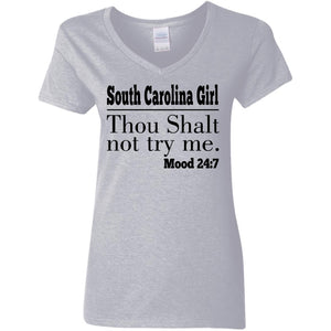 South Carolina Girl Thou Shalt Not Try Me T Shirt - T-shirt Teezalo