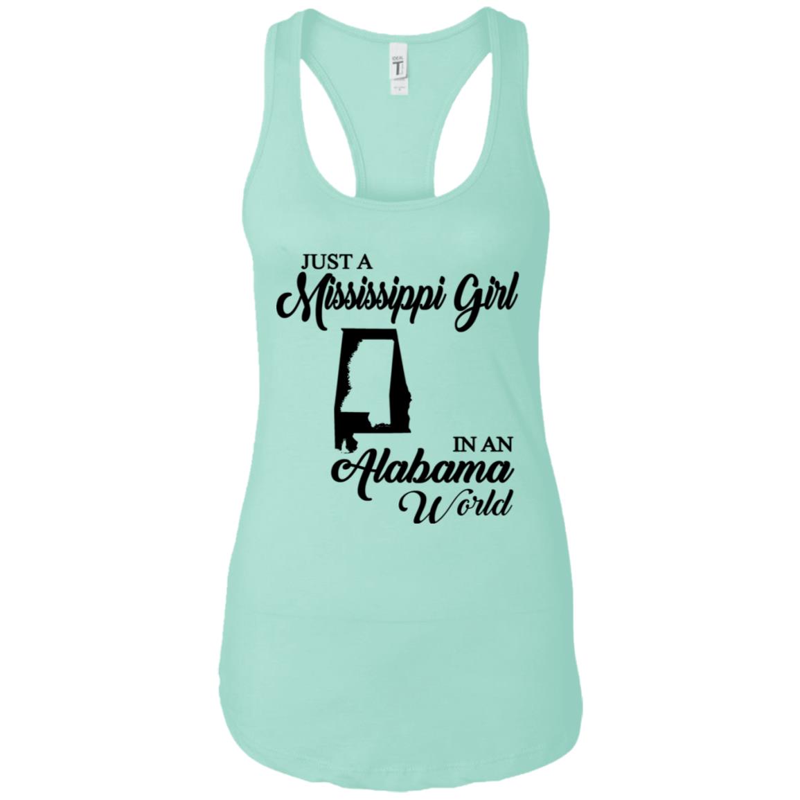 Just A Mississippi Girl In An Alabama World T-Shirt - T-shirt Teezalo
