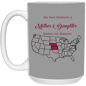 Kansas Nebraska Love Between Mother And Daughter Mug - Mug Teezalo