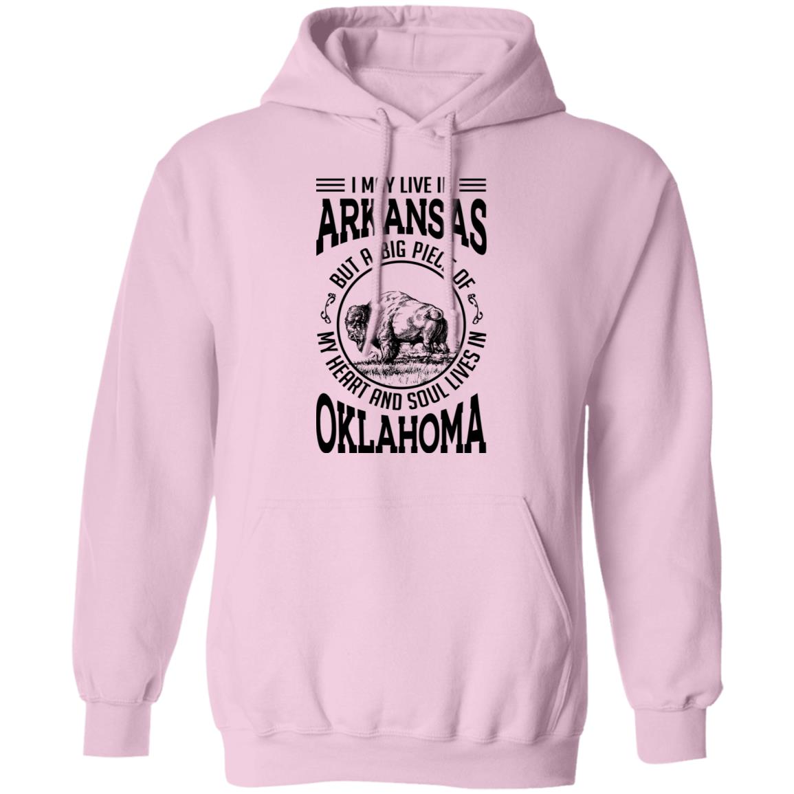 Live In Arkansas But A Big Piece Of My Heart And Soul Lives In Oklahoma  T- Shirt - T-shirt Teezalo