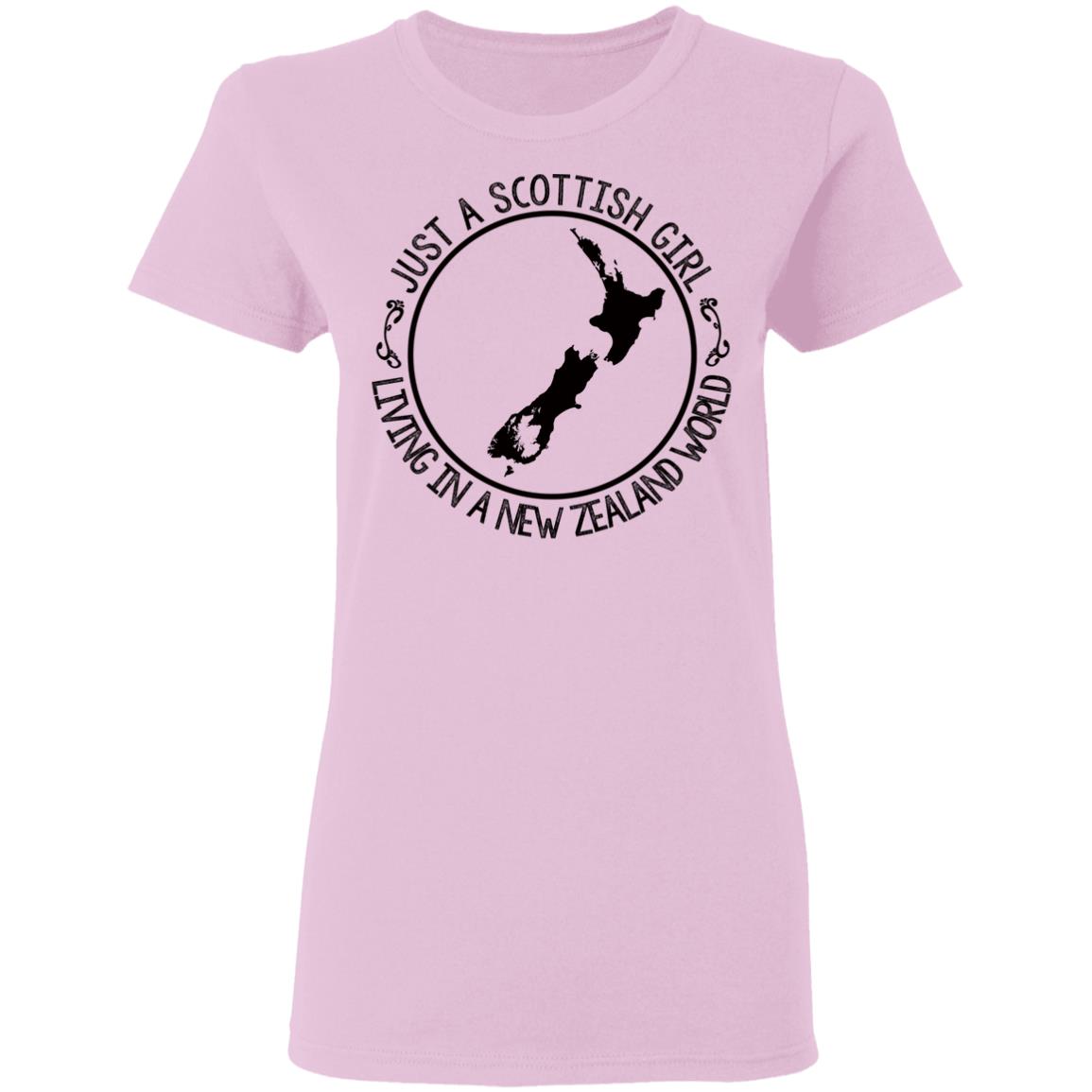 Scottish Girl Living In New Zealand World T-shirt - T-shirt Teezalo