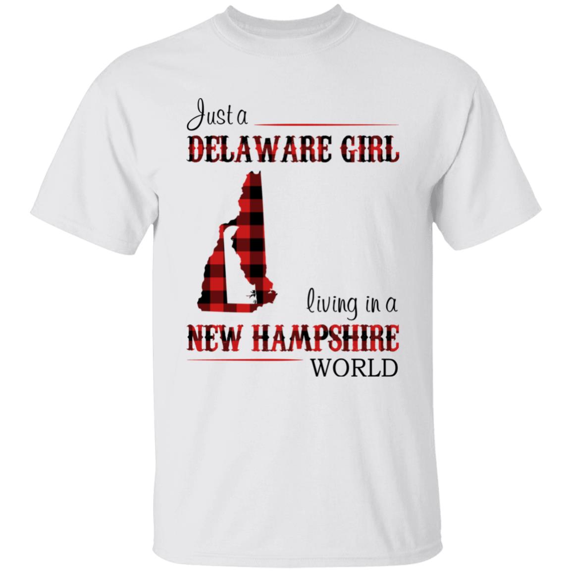 Just A Delaware Girl Living In A New Hampshire Girl T-shirt - T-shirt Born Live Plaid Red Teezalo