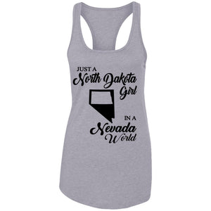Just A North Dakota Girl In A Nevada World T Shirt - T-shirt Teezalo