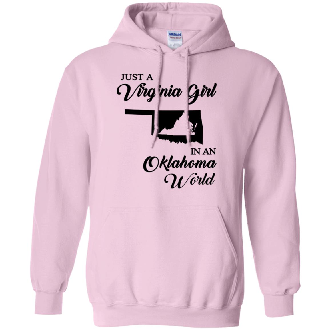 Just A Virginia Girl In An Oklahoma World T-Shirt - T-shirt Teezalo