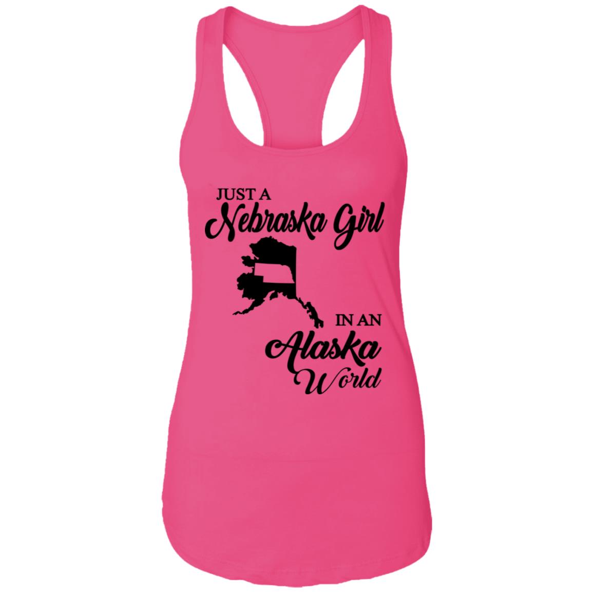Just A Nebraska Girl In An Alaska World T-Shirt - T-shirt Teezalo