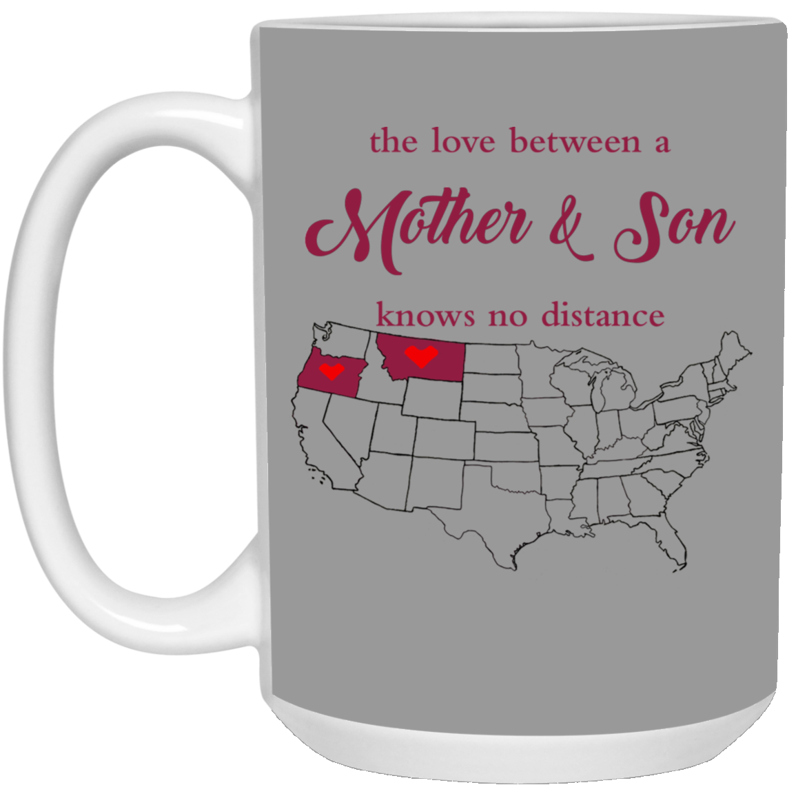 Montana Oregon The Love Mother And Son Mug - Mug Teezalo