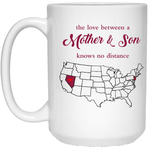 New Jersey Nevada The Love Between Mother And Son Mug - Mug Teezalo