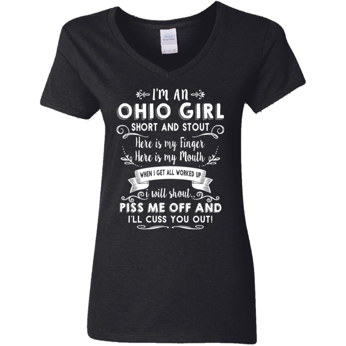 I Am An Ohio Girl Short And Stout Hoodie - Hoodie Teezalo