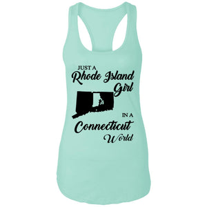 Just A Rhode Island Girl In A Connecticut World T-shirt - T-shirt Teezalo