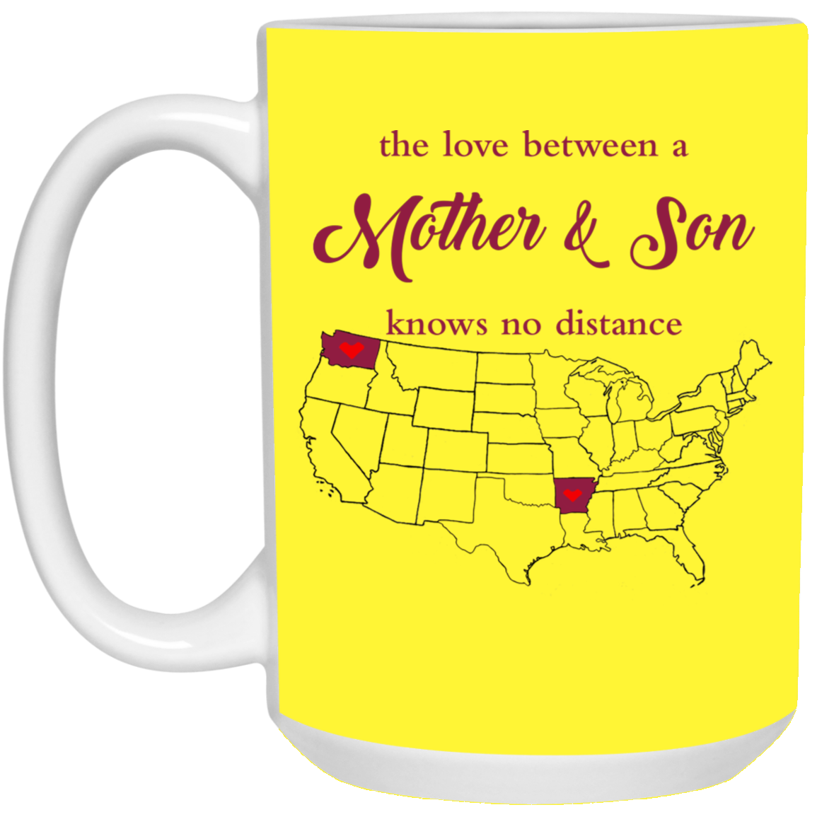 Arkansas Washington The Love Mother And Son Mug - Mug Teezalo