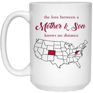 West Virginia Colorado The Love Between Mother And Son Mug - Mug Teezalo